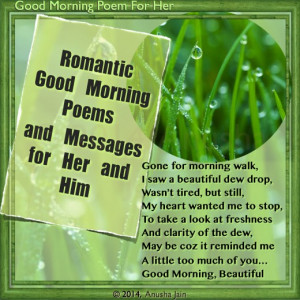 Good Morning Beautiful - Rhyming Romantic poem for her