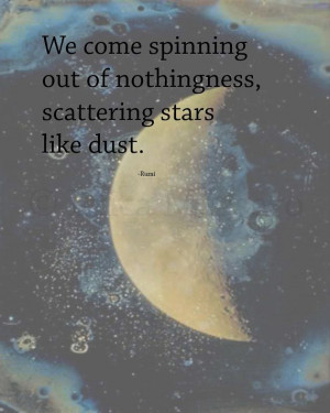 stars like dust quote rumi inspirational quotes amp poetry moon ...