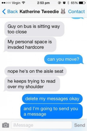 Girls Plot Fake Murder Via Text Message, Thwart Annoying Bus Snooper