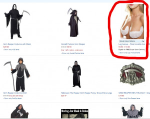 Looking up Grim Reaper costumes on Amazon. Why is this here?