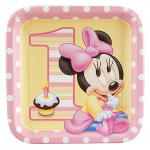 Home > Minnie's 1st Birthday Square Dinner Plates (8 count)