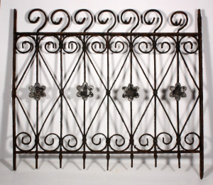 Antique 1870s Wrought Iron Window Guard NWNG5 For Sale