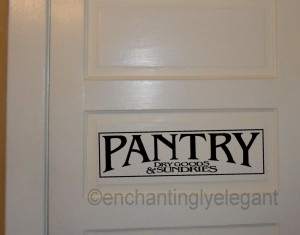 ... Pantry Vinyl Decal Wall Sticker Words Lettering Quote Kitchen Decor