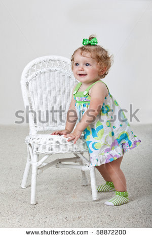 One Year Old Baby Standing