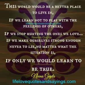 This World Would Be A Better Place.