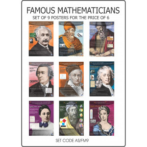 Mathematics | Famous Mathematicians | Set of 9 | AS/FM9