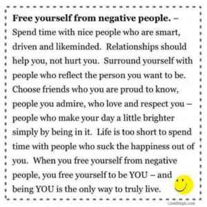 free yourself from negative people
