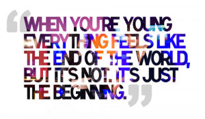 beginning, colors, cool, cute, end, text, world, young