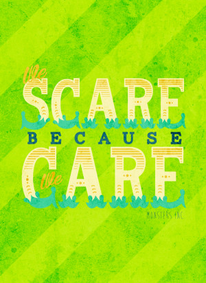 Typographic Illustrations Of Quotes From Pixar Movies