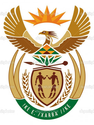 National emblem of South Africa - Stock Illustration