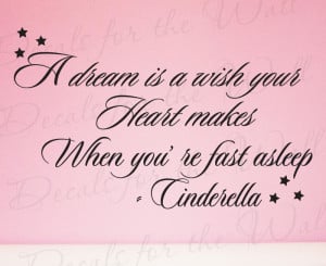 Cinderella Disney Vinyl Wall Decal Quote