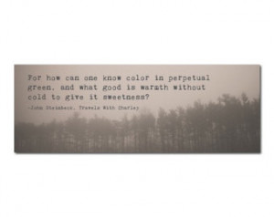 John Steinbeck Quote | Travels with Charley | Trees Winter Fog | Book ...