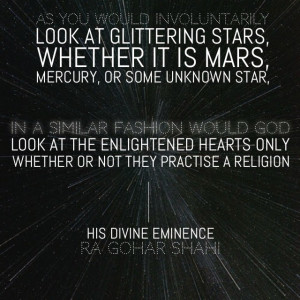 Quote of the Day: As You Would Involuntary Look at Glittering Stars...