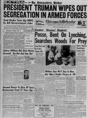 By Executive Order--President Truman Wipes Out Segregation In Armed ...
