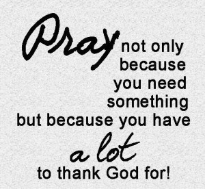 Do you have something to thank God for?