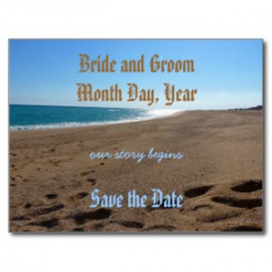 Save the Date Beach Theme Postcard by QuoteLife