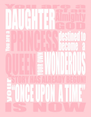 Pink Princess INSPIRATIONAL QUOTE - You are a Princess - Wall Art ...