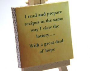 Cooking quote, Desk art with easel, handmade miniature quotes, printed ...