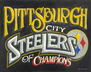 Pittsburgh Steeler Print With...