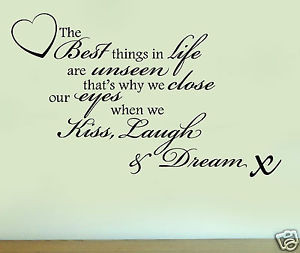... -KISS-LAUGH-DREAM-Quote-Silhouette-Vinyl-Wall-Art-Sticker-Decal