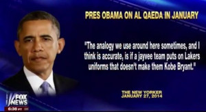 ... ON OBAMA HYPOCRISY OF CALLING ISIS TERRORISTS A 