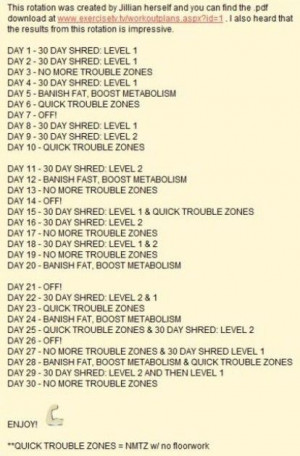 Jillian Michaels 30 Day Workout – I have Jillian’s 30-Day Shred ...