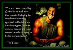 Tim Tebow inspirational quote More