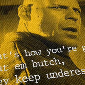 pulp fiction butch quote square wall art