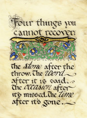 Four Things You Cannot Recover Celtic Print