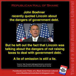 John Boehner quotes Lincoln out of context to fit his agenda ...