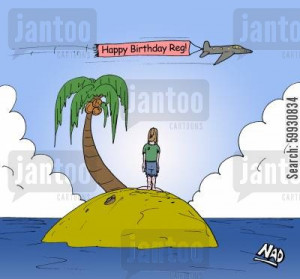 Happy Birthday Island Cartoon