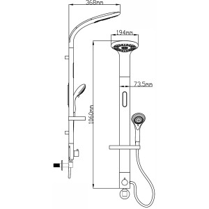 Hudson Reed Soothe Chrome Shower Kit with Lights