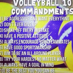 10 Commandments of Volleyball!