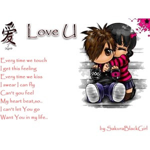 emo cartoons in love | Quotes Wallpaper