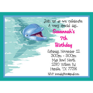 These are the dolphin birthday invitations Pictures