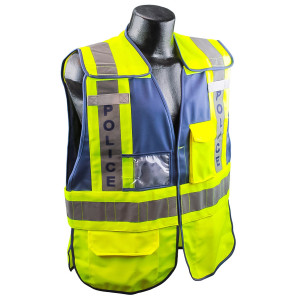 Source PSV POLICE ANSI 207 Mesh Solid Police Safety Vest Lime Amp Navy