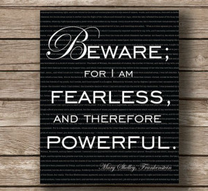 , Mary Shelley, Wall Art Typography Print, Quote Print, Steampunk ...