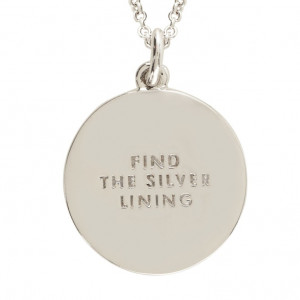 FIND THE SILVER LINING IDIOM PENDANT