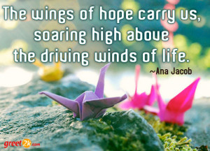 Related to Wings Hope Carry Soaring High Above The Driving Winds Life
