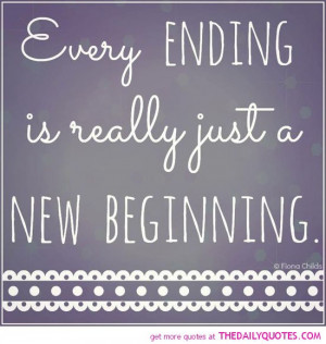 New Beginnings And Endings
