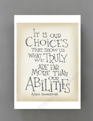 Harry Potter quote poster - Albus Dumbledore quote 