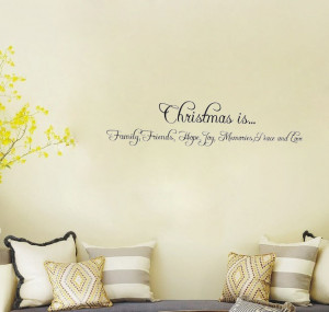 Christmas Holiday Family Friends Hope wall art decals living room ...