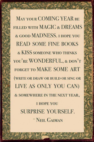 Neil Gaiman's New Year Wish