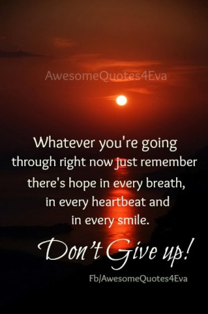 Don't give up!