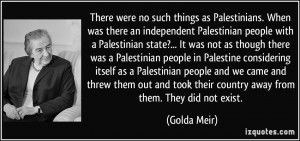 was there an independent Palestinian people with a Palestinian state ...