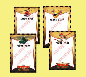 Planes 2 fire & rescue Movie Theme Party Blank Thank by PeekaOwl, $6 ...