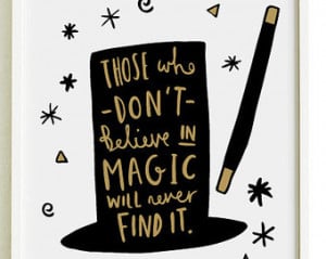 A4 Magic Print - Roald Dahl Quote Print