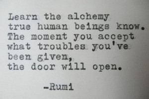 RUMI Poem RUMI Quote Alchemy Handtyped Quote with Vintage Typewriter ...
