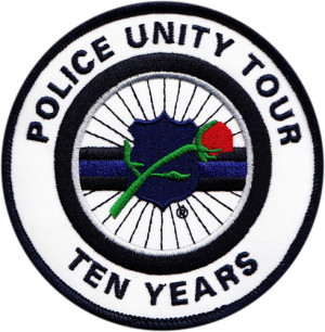 Police Unity Tour White Emboidered Patch