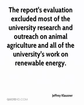 The report's evaluation excluded most of the university research and ...